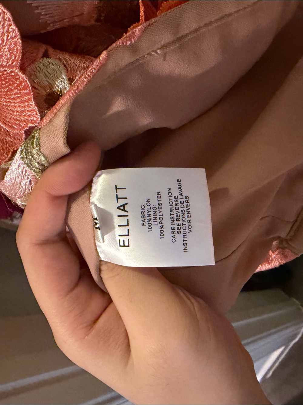 Elliatt Nude Floral Embroidered Puff-Sleeve Mini Dress - Picture 5 of 5